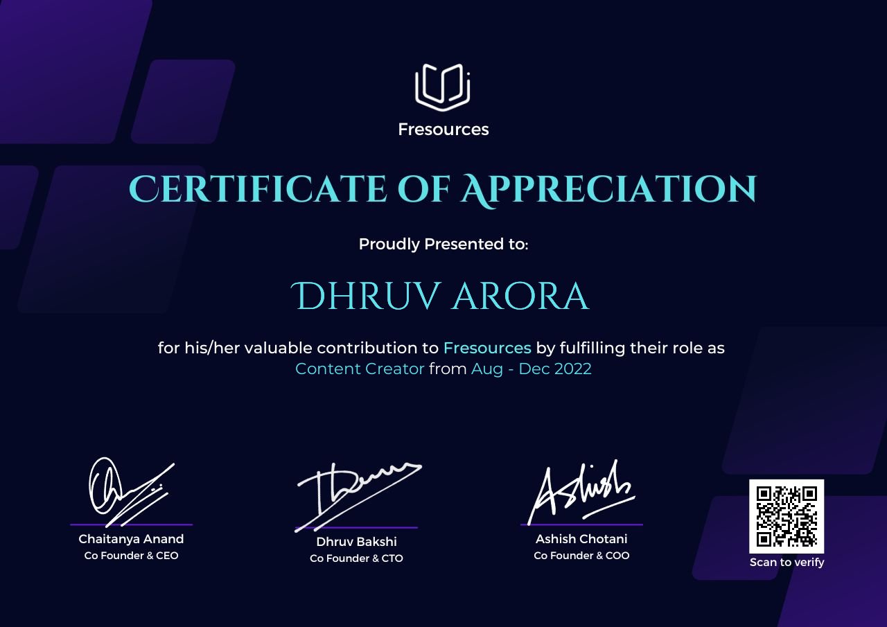 certificate